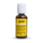 Chefmaster Liqua-Gel Food Color Gold - 0.7 oz