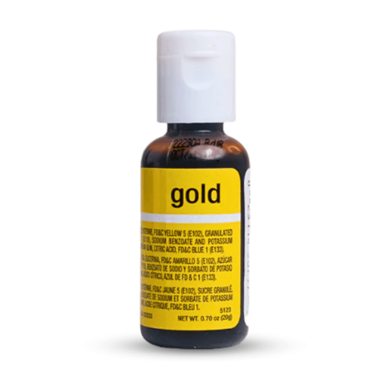 Chefmaster Liqua-Gel Food Color Gold - 0.7 oz