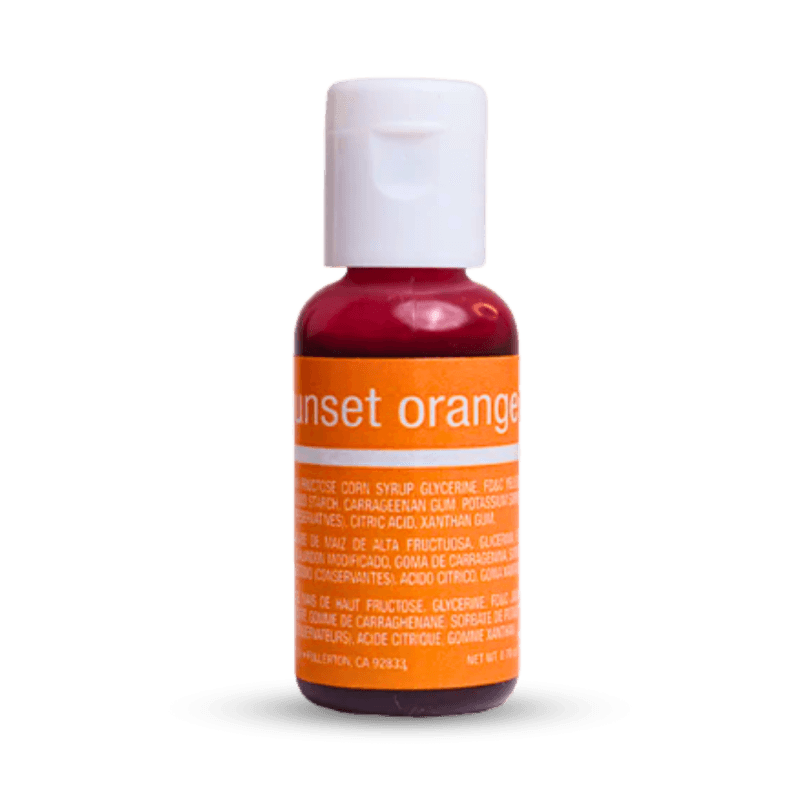 Chefmaster Liqua-Gel Food Color Sunset Orange - 0.7 oz